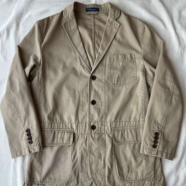 폴로 랄프로렌 베이지 코튼 블레이저 40R