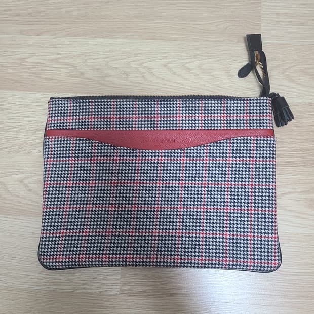 토마스브라운 체크 클러치