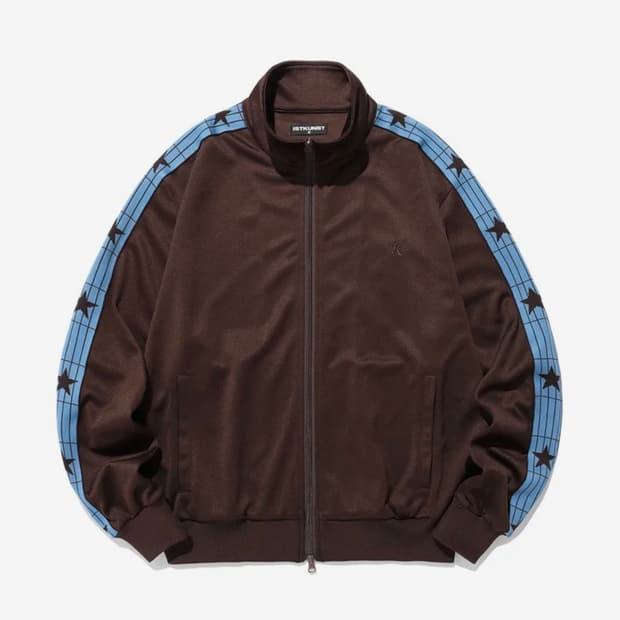 이스트쿤스트 트랙 자켓 브라운 L 판매합니다 .