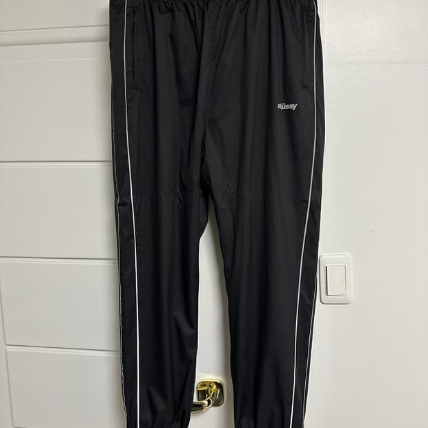 스투시 3M 파이핑 팬츠 블랙 트랙팬츠