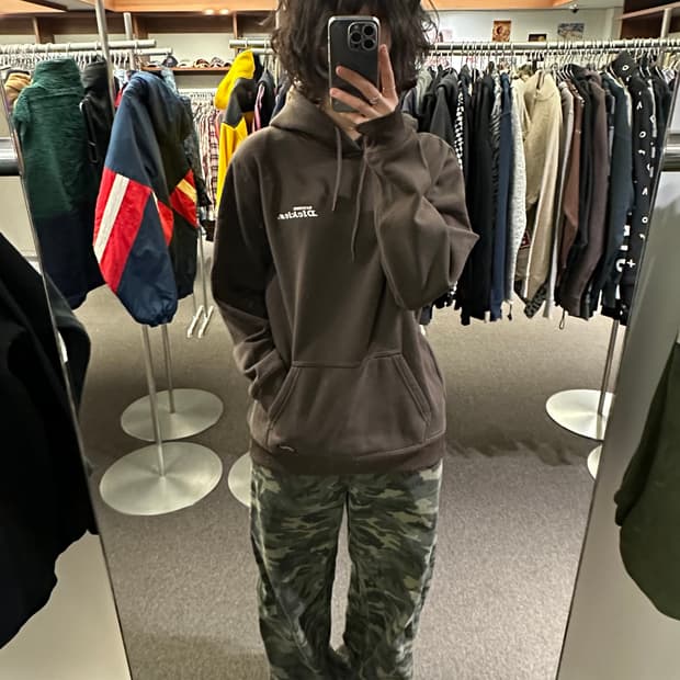 L)디키즈 빈티지 클래식 브라운 플리스 후디