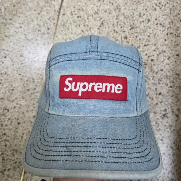 슈프림 데님 캠프캡 모자