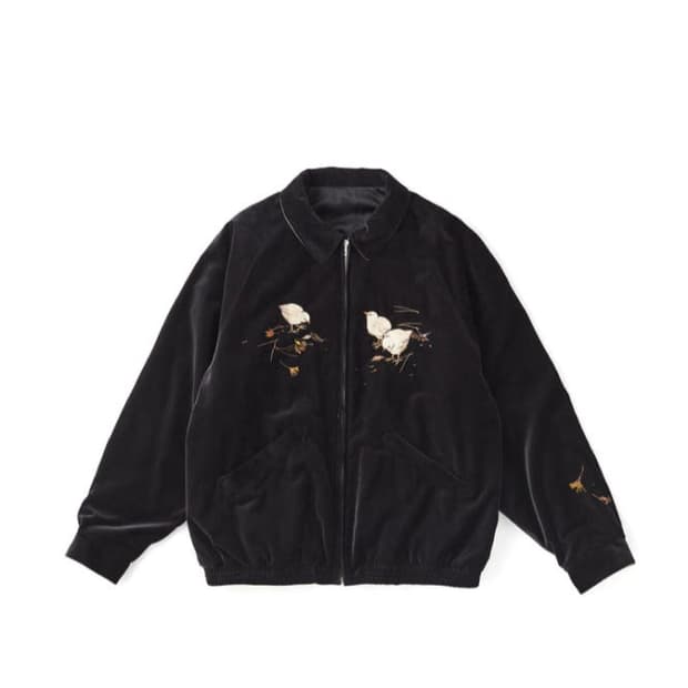 [38] 25AW 올드조 벨벳 수베니어 자켓 오닉스