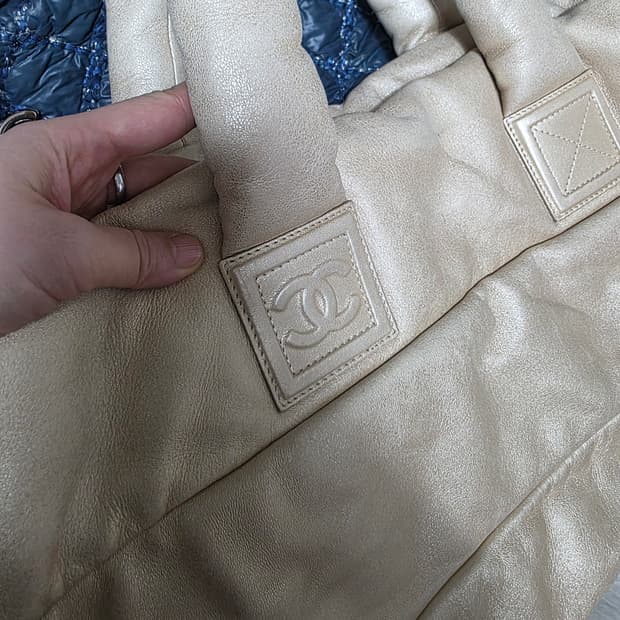 샤넬 코쿤 라지 숄더 토트