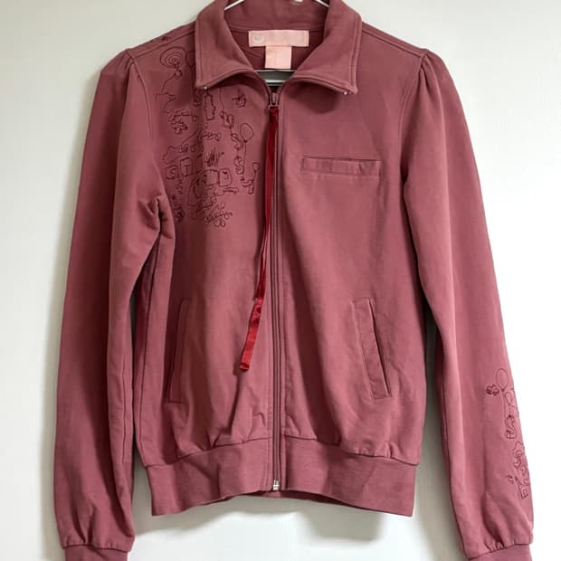 스투시 자수 코튼 집업