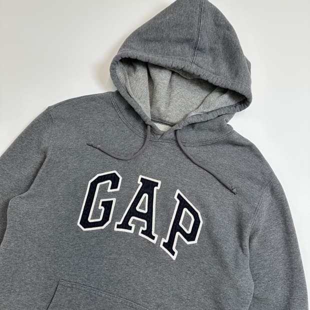 갭 스펠로고 후드 다크그레이