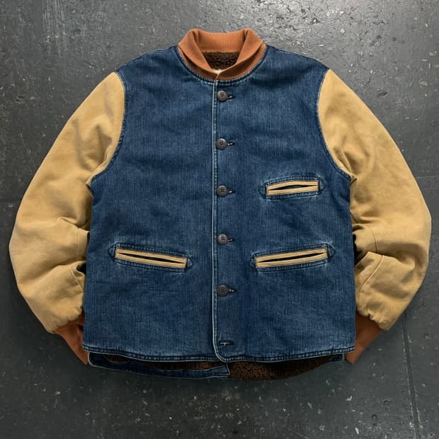 95 구즈베리 레이 스포츠 데님 바시티 자켓 