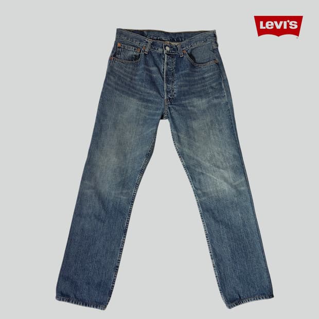 [32X34]00s리바이스 501 빈티지 워싱 데님팬츠