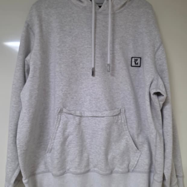 우영미 백로고 회색 후드티 50사이즈