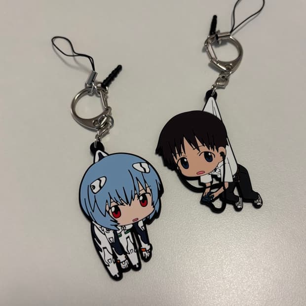 EVANGELION 에반게리온 츠마마레 스트랩 키링 키홀더