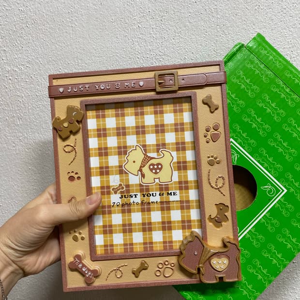 강아지 무늬 사진 액자 프레임