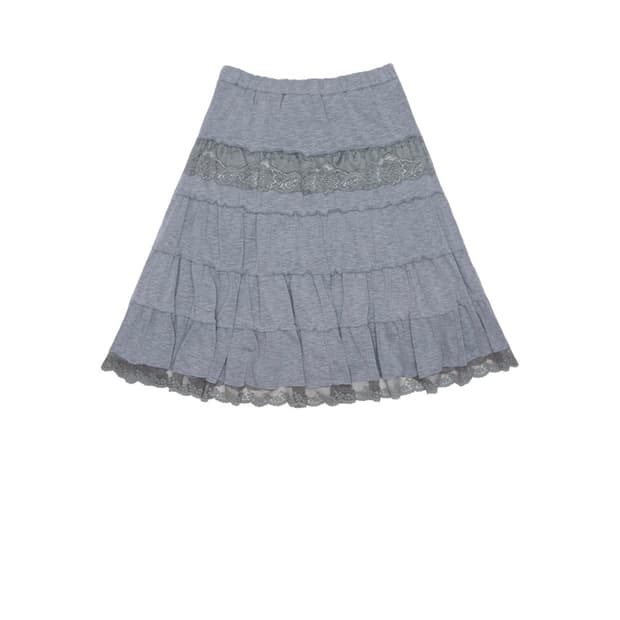 콜로신스 7th tale midi skirt melange