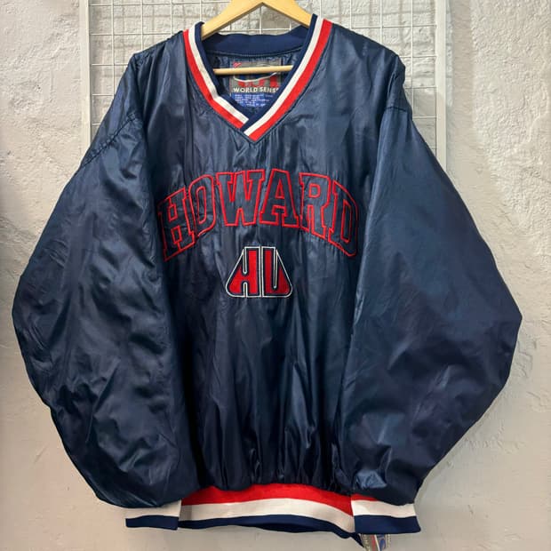 90s USA 월드센스 올드스쿨 빈티지 하워드 네이비 웜업 XL