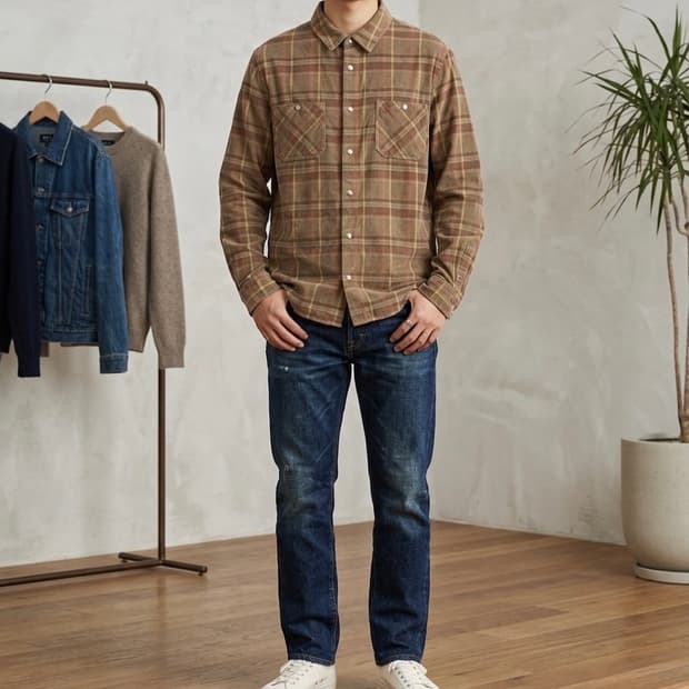 APC 아페쎄 코듀로이 웨스턴 셔츠