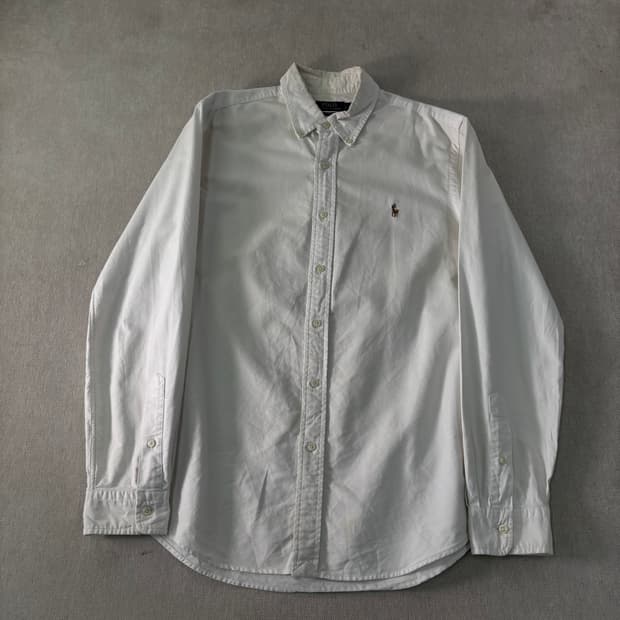 105 폴로랄프로렌 신형라벨 코튼 화이트 셔츠 