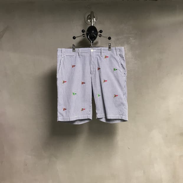 폴로 랄프로렌 멀티 자수 시어서커 반바지 35
