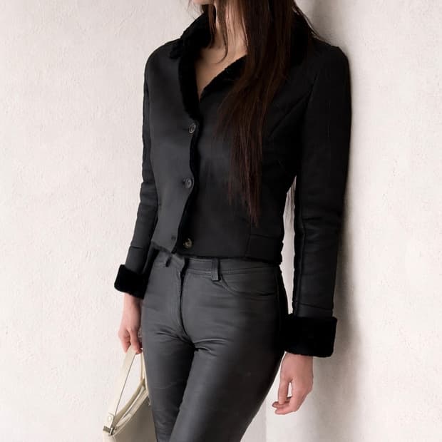 질샌더 jil sander navy 양가죽 모피 자켓