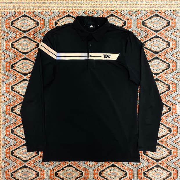 PXG 블랙 기능성 골프 카라티셔츠 남성L