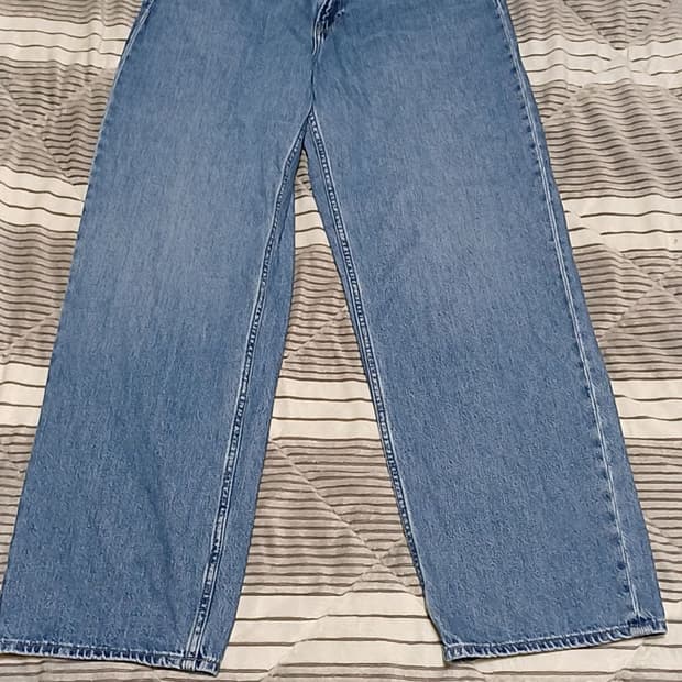 유니클로 와이드청바지 33인치 기장109