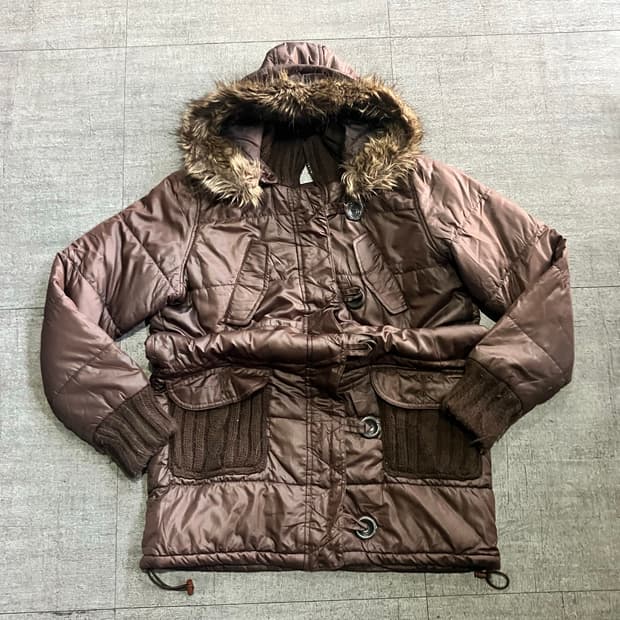 일본빈티지 Theoria 오리엔탈보헤미안 대대장 울프죠패딩 브라운