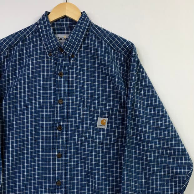 XL 칼하트 체크 워크 셔츠