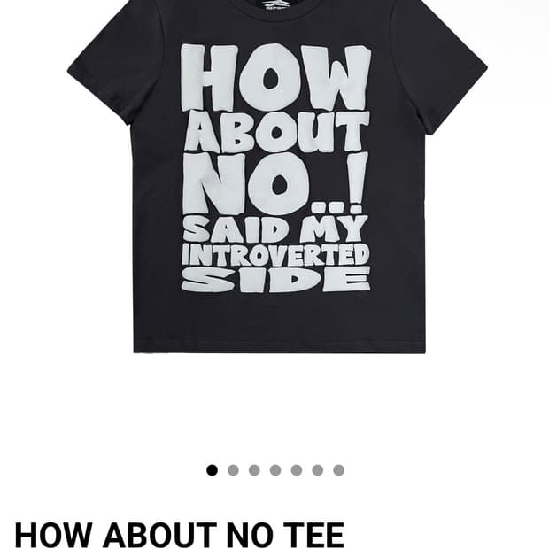 HOW ABOUT NO TEE (CHARCOAL)