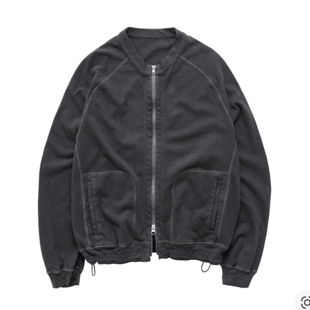 2) 폴리테루 러프셋 집업 퍼플 차콜