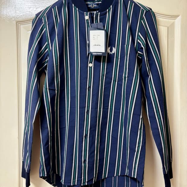 프레드페리 시어서커 셔츠 자켓 시보리 90~95 새제품