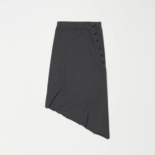 낫띵에브리띵 스커트ASYMMETRIC JERSEY BUTTON SKIRT