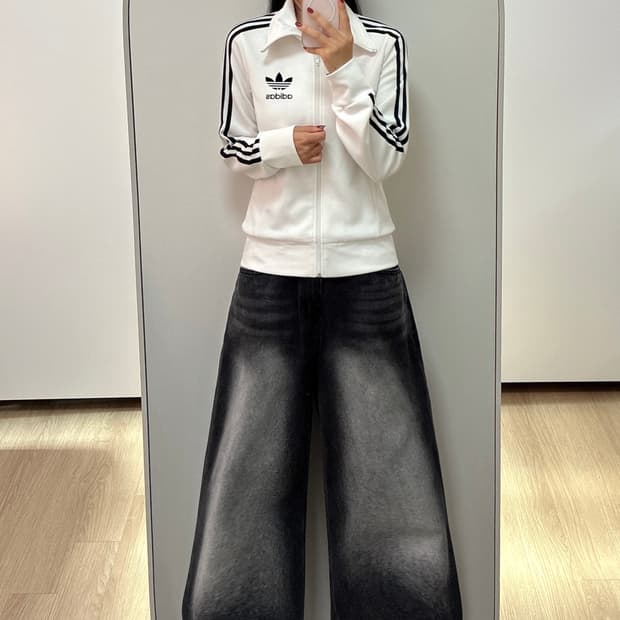 아디다스 파이어버드 유로파 흰검 트랙탑 져지