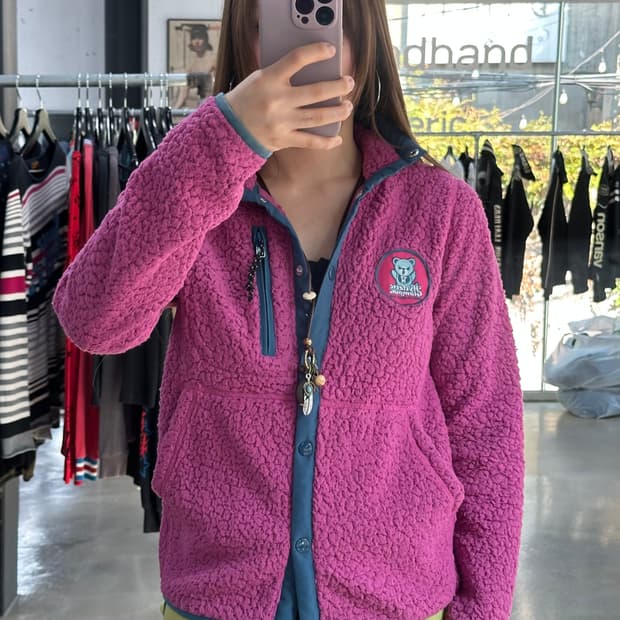 히스테릭글래머 퍽베어 플리스 자켓