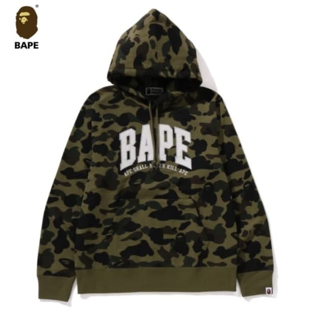 베이프 빅로고 후드티 카모 후디