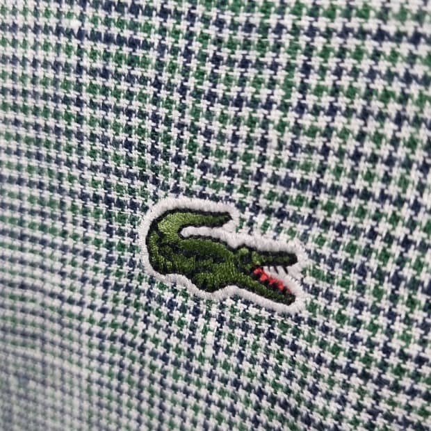 LACOSTE (라코스테) 100% 리넨 여름 체크셔츠 100사이즈