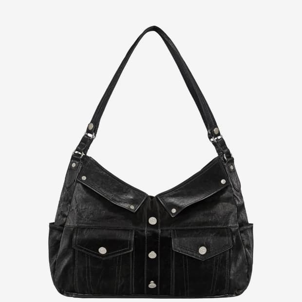 일리고 트러커 토트 백 블랙