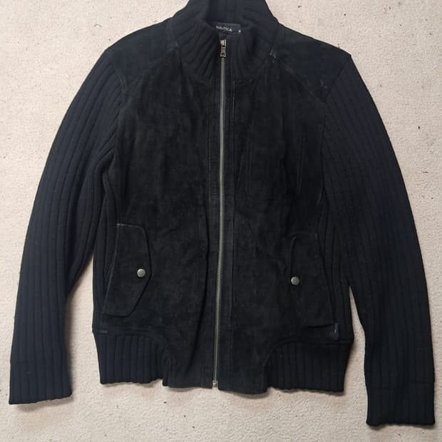 노티카 리얼카우레더 스웨이드니트집업