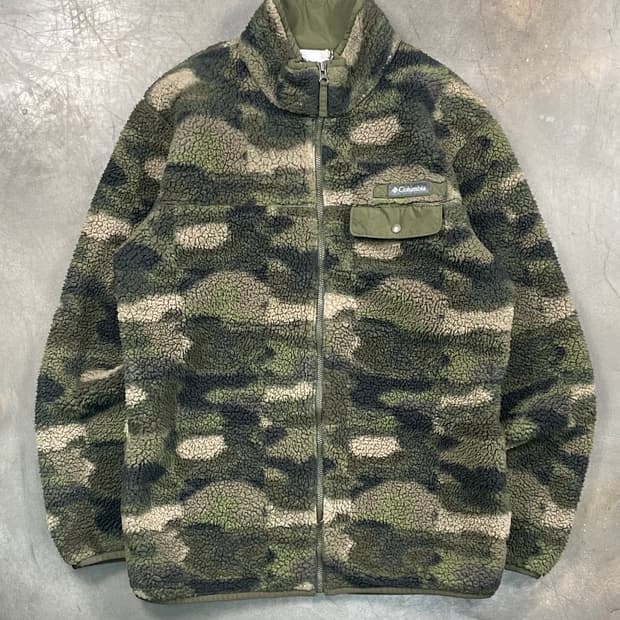 컬럼비아 카모 플리스 자켓