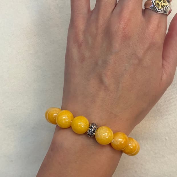 옐로우 제이드 비즈 팔찌