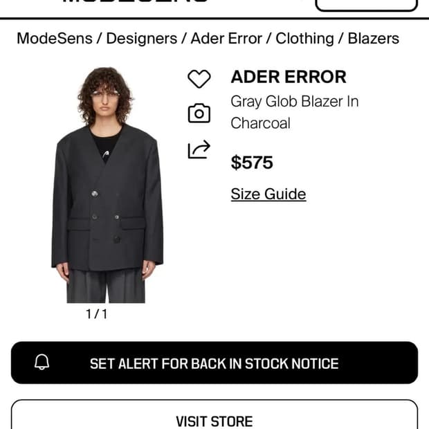 아더에러 23ss 글롭 블레이저 (A3) 