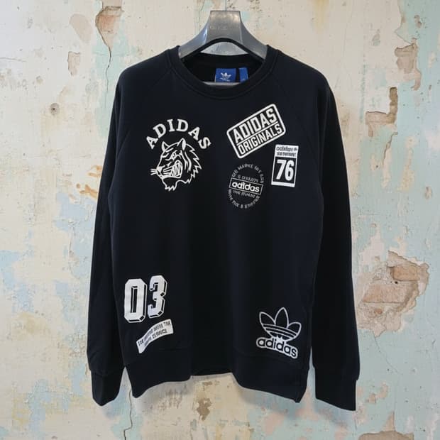 아디다스 오리지널 로고 크루 스웨트셔츠 95