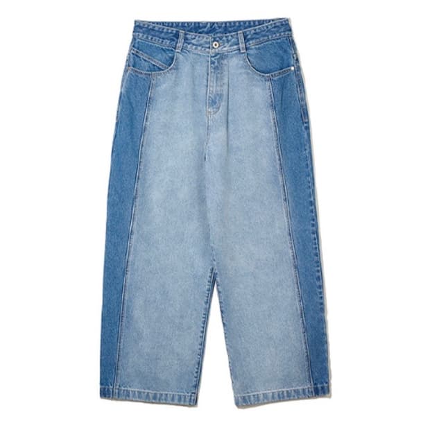 논타입 - LINE CONTRAST DENIM (BLUE) L