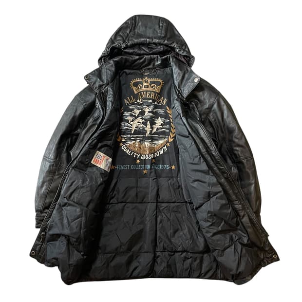 올아메리칸 레더 사파리 다운자켓