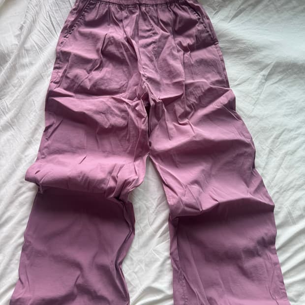 엔조블루스 banding wide pants indie pink