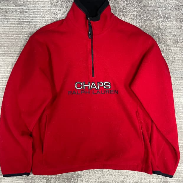 90s CHAPS RL 플리스 아노락