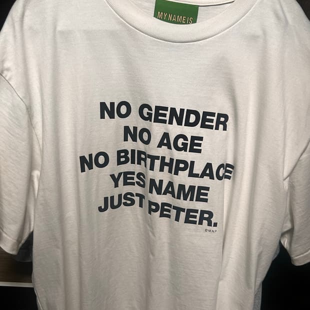 마이네임이즈피터 반팔티 SLOGAN T-SHIRTS - WHITE