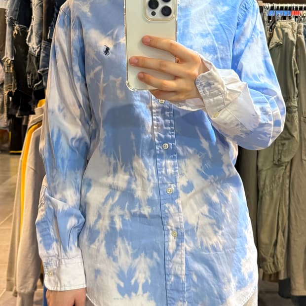 [No.9]폴로 패턴 화이트 셔츠