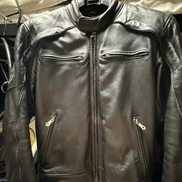 할리데이비슨 해골로고 카우 레더 자켓