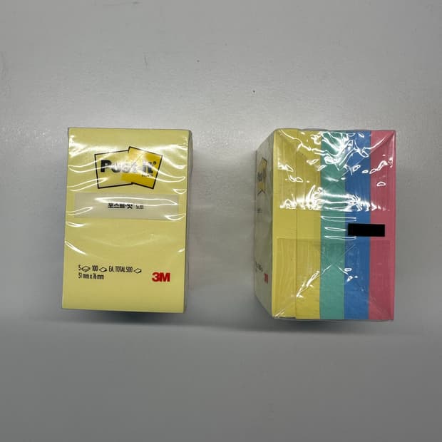 3M 포스트잇 5색 500매