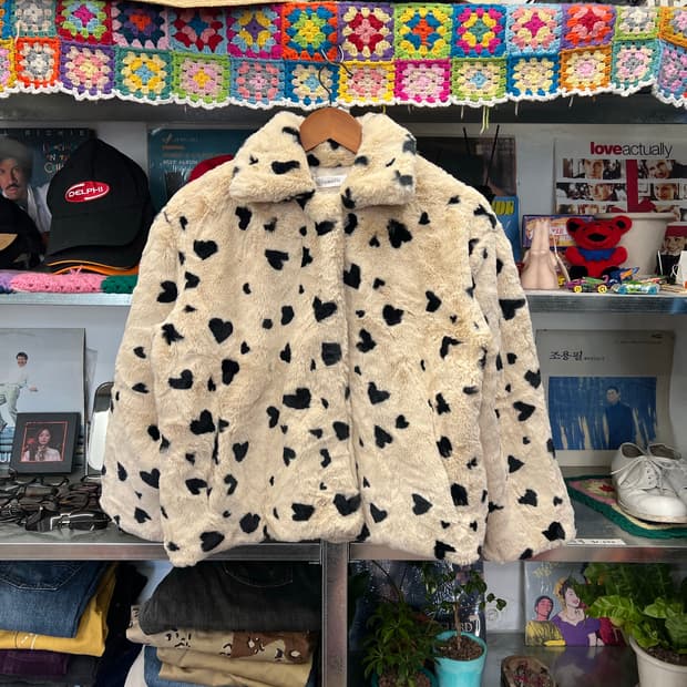 Jumelle Faux Fur Heart Jacket