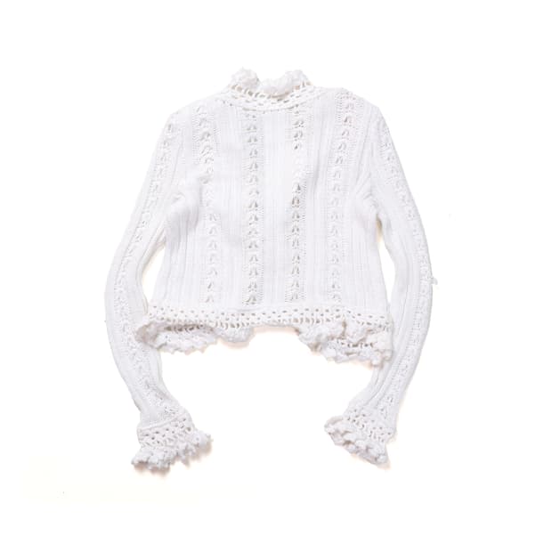 샤넬 Chanel Crochet Knit Cardigan 
