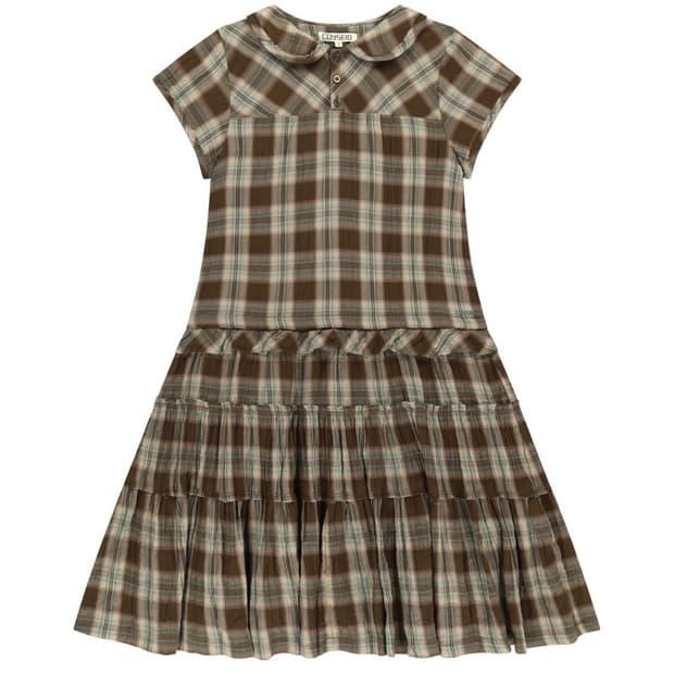 코이세이오 로우엣지 체크 원피스 브라운